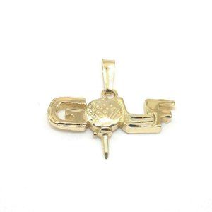 14K Yellow Gold Golf Pendant